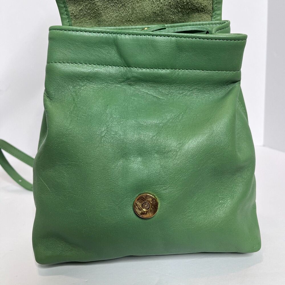 Coach Vintage Pear Green Leather Mini Bantam Backpack Brass Hardware USA - Picture 13 of 16